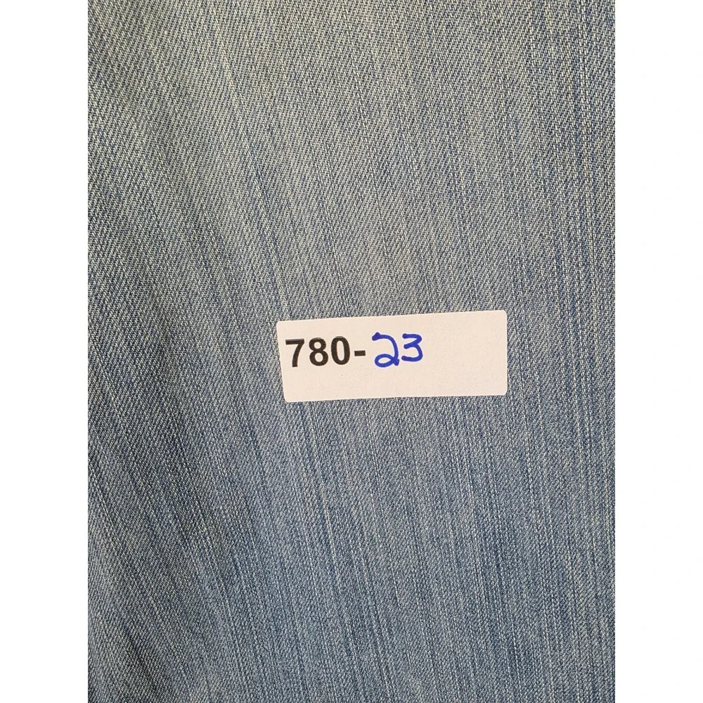 Banana Republic Jeans Mens 36x33 Tag 36x34 Blue Light Wash Straight Leg Distress